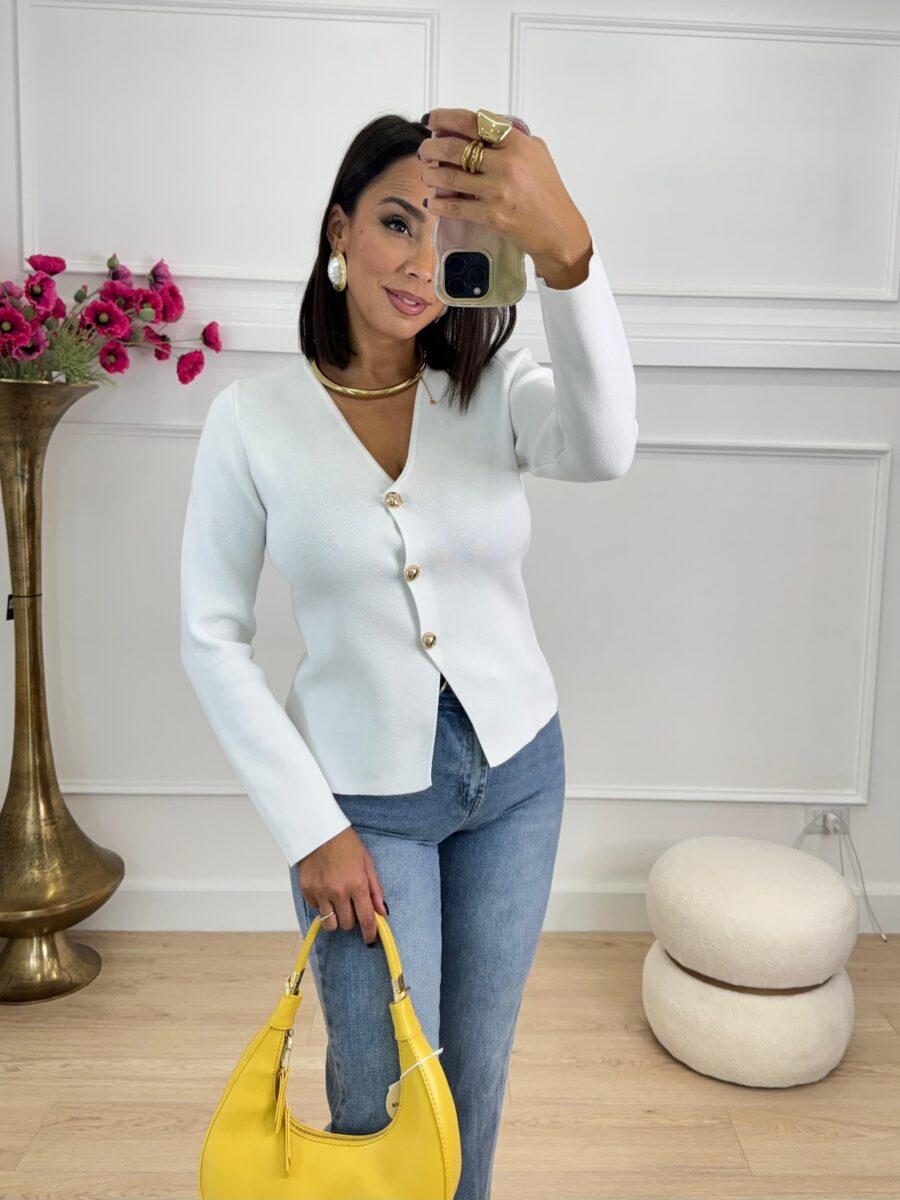 Cardigan 6373 bianco