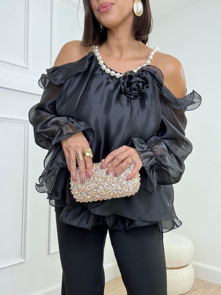 Blusa 32087 nera - immagine 2